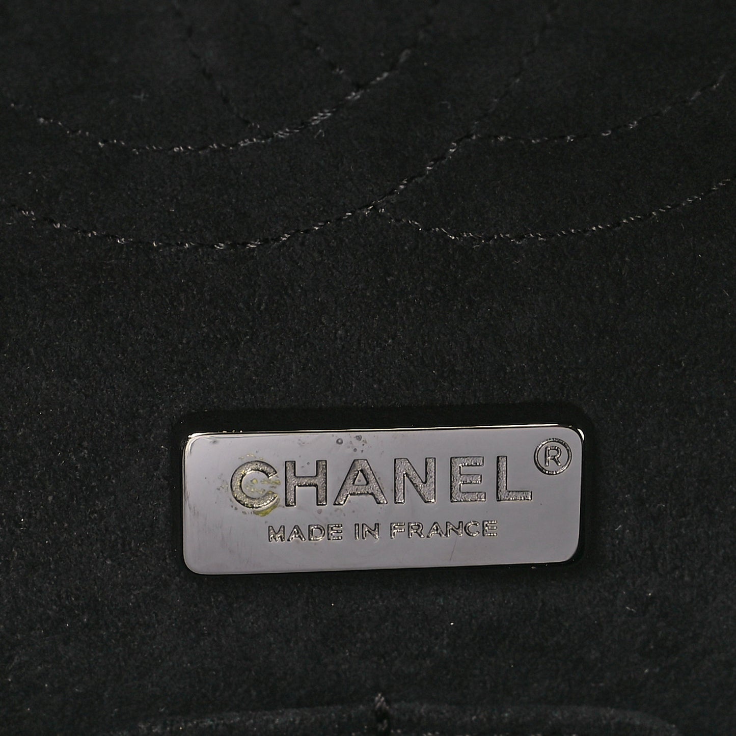 Metallic Snakeskin Medium Double Flap Black Silver