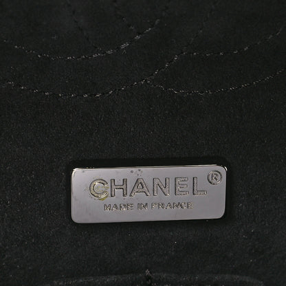 Chanel Metallic Snakeskin Medium Double Flap Black Silver 6 of 11