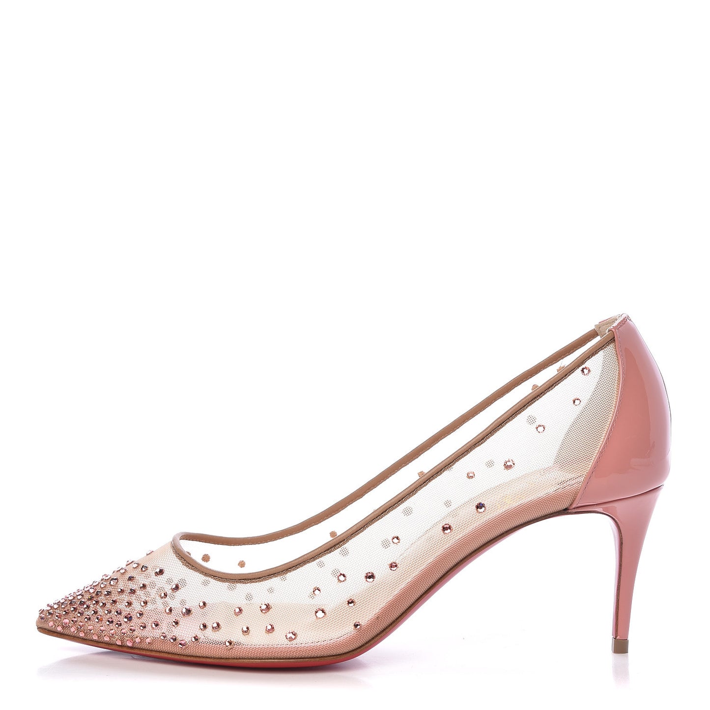 Patent Rete Strass Follies 70 Pumps 36.5 Guimauve
