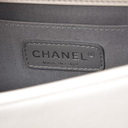 Chanel Calfskin Double Stitch Medium Boy Flap White 6 of 16