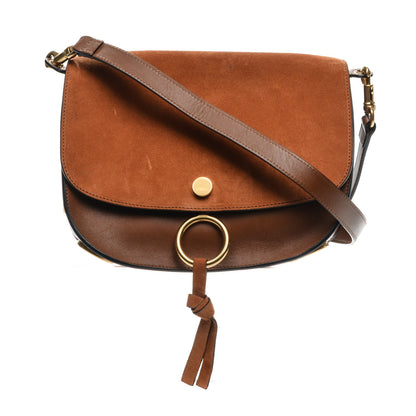 Chloe Suede Smooth Calfskin Kurtis Shoulder Bag Classic Tobacco 1 of 7