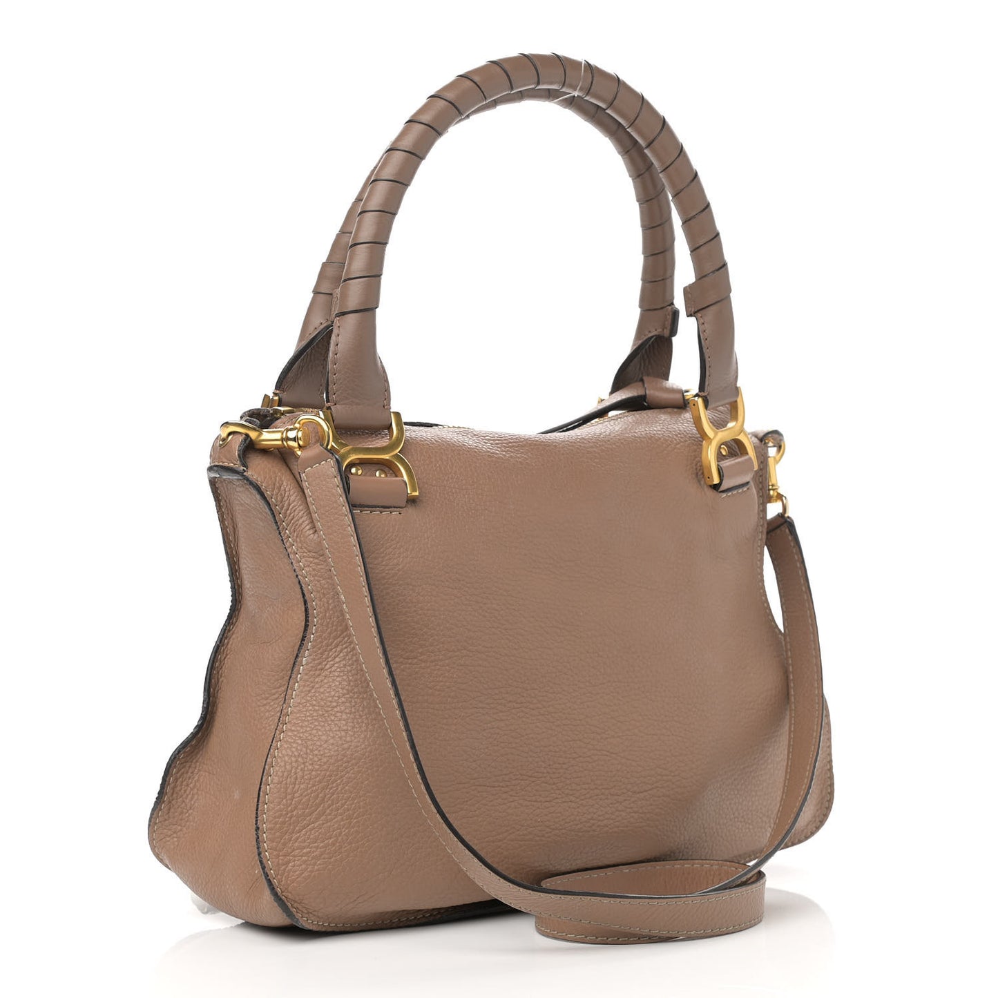 Calfskin Small Marcie Satchel Nut