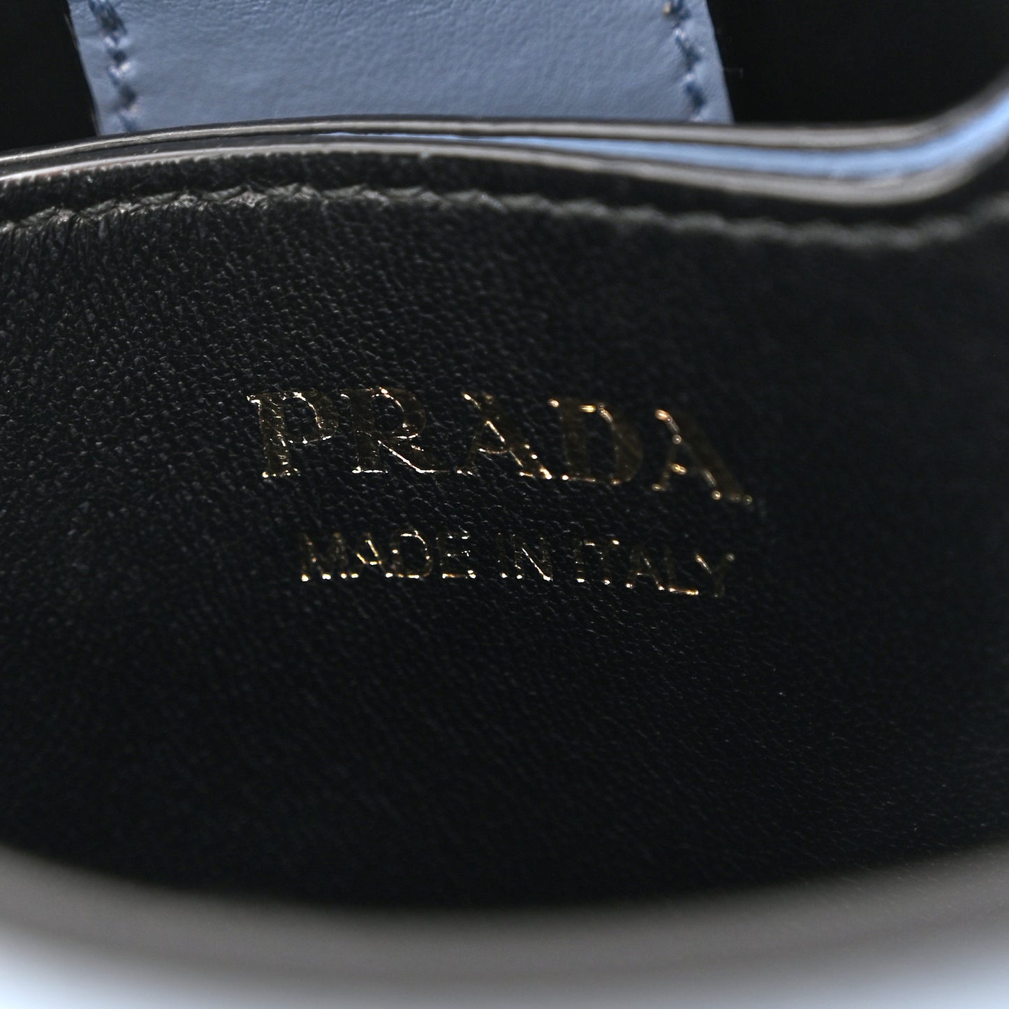 Saffiano Cuir Calfskin Small Panier Bucket Bag Astrale Black