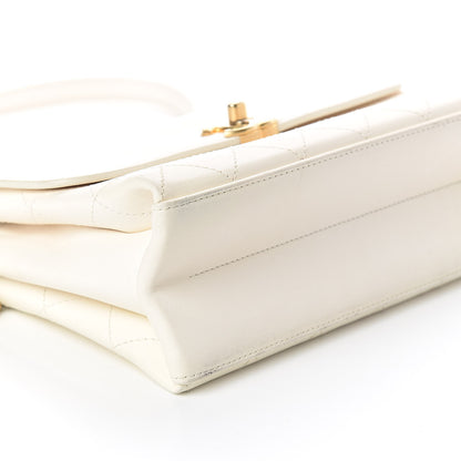 Chanel Lambskin Quilted Small Coco Lux Flap White 11 of 12