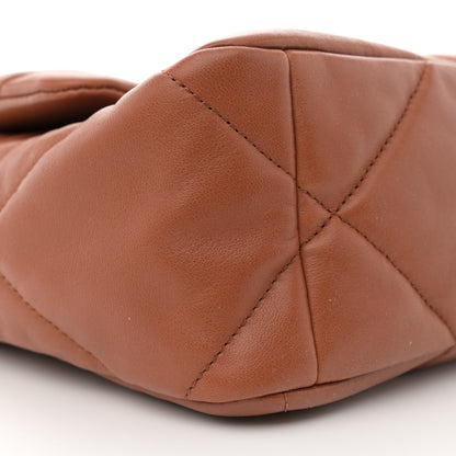 Chanel Lambskin Quilted Large Chanel 19 Flap Brown 9 of 10