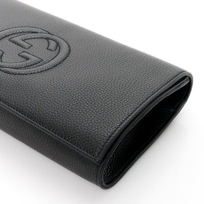 Gucci Pebbled Calfskin Medium Soho Clutch Black 11 of 11