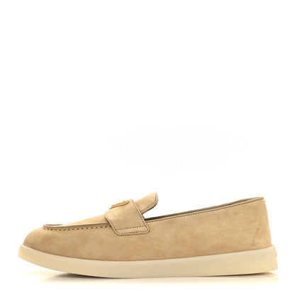 Prada Suede Saint Tropez Loafer 39 Ecru 1 of 9