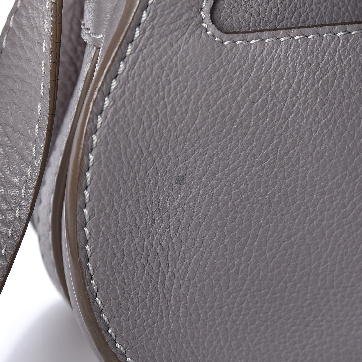 Chloe Calfskin Mini Marcie Round Crossbody Bag Cashmere Grey 10 of 13