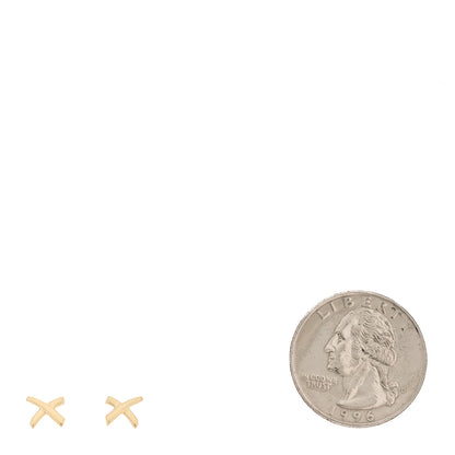 Tiffany 18K Yellow Gold Mini Paloma's Graffiti X Earrings 2 of 4