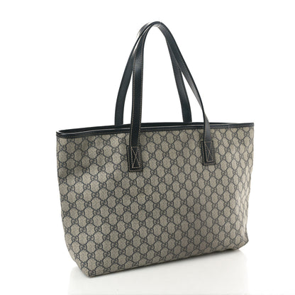 Gucci GG Supreme Monogram Medium Zippered Shopping Tote Navy 3 of 10