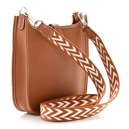 Hermes Taurillon Maurice Amazone Evelyne TPM Gold White 3 of 11