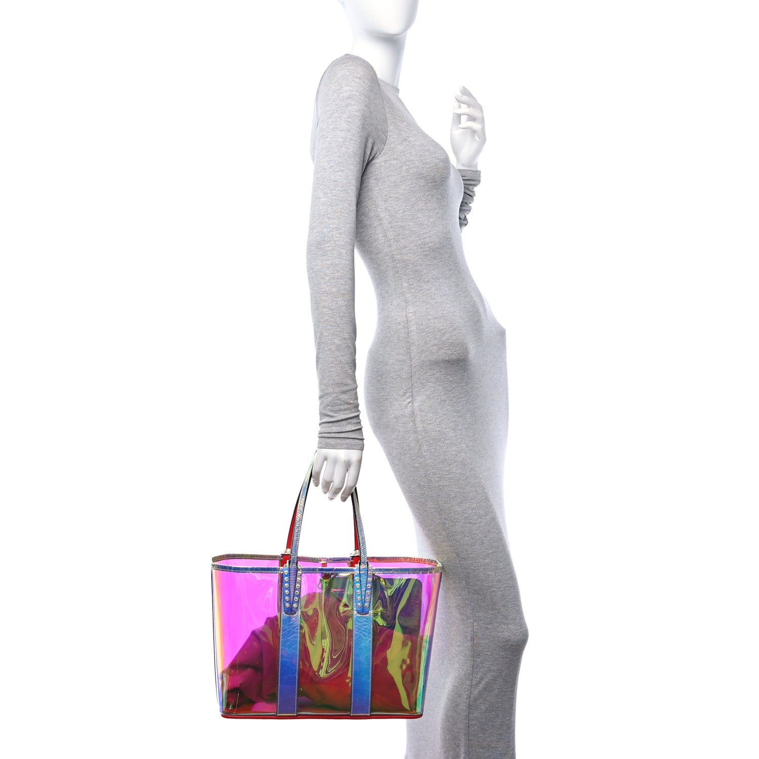 Christian Louboutin PVC Spikes East West Cabata Tote Clear Multicolor 2 of 14