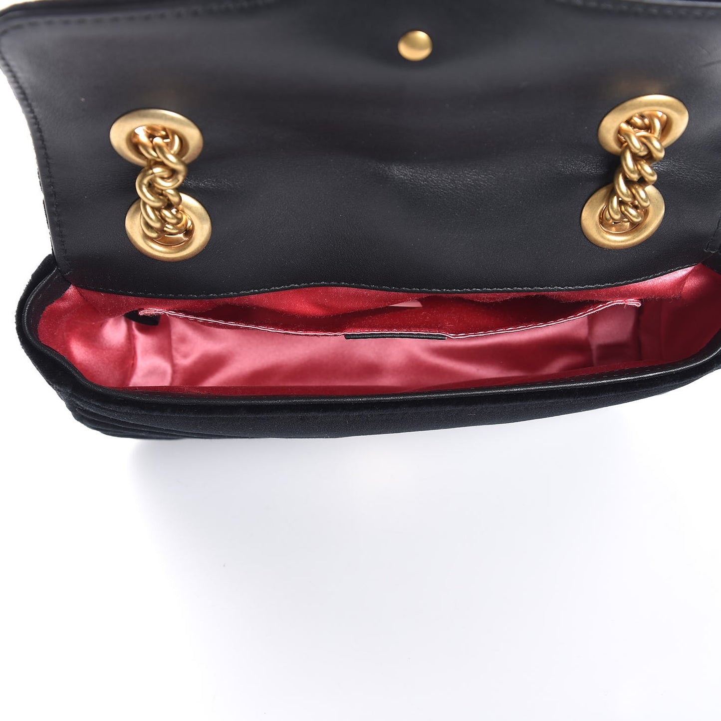 Velvet Matelasse Mini GG Marmont Shoulder Bag Black