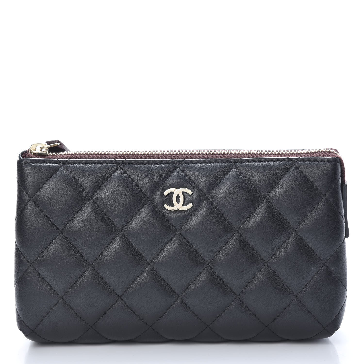 Chanel Lambskin Quilted Small Cosmetic Case Black 1 of 7