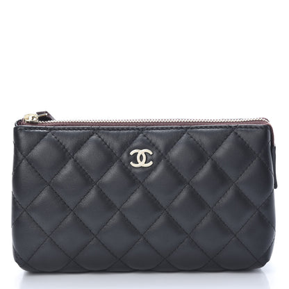 Chanel Lambskin Quilted Small Cosmetic Case Black 1 of 7