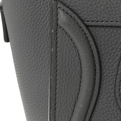 Celine Drummed Calfskin Nano Luggage Kohl 14 of 14