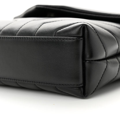 Saint Laurent Calfskin Y Quilted Monogram Monochrome Toy Loulou Crossbody Bag Black 10 of 11