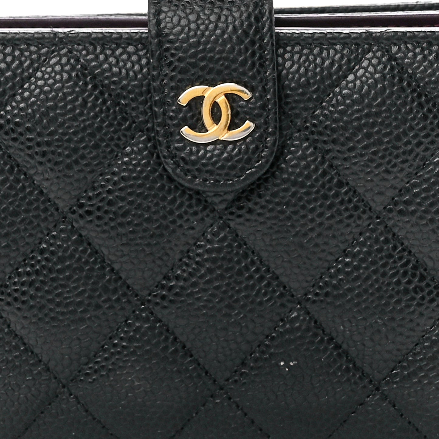 Caviar Quilted CC French Wallet Black