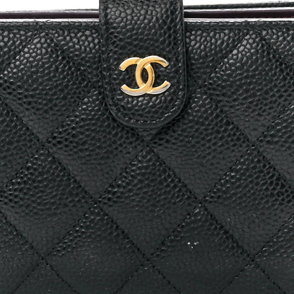 Chanel Caviar Quilted CC French Wallet Black 11 of 14