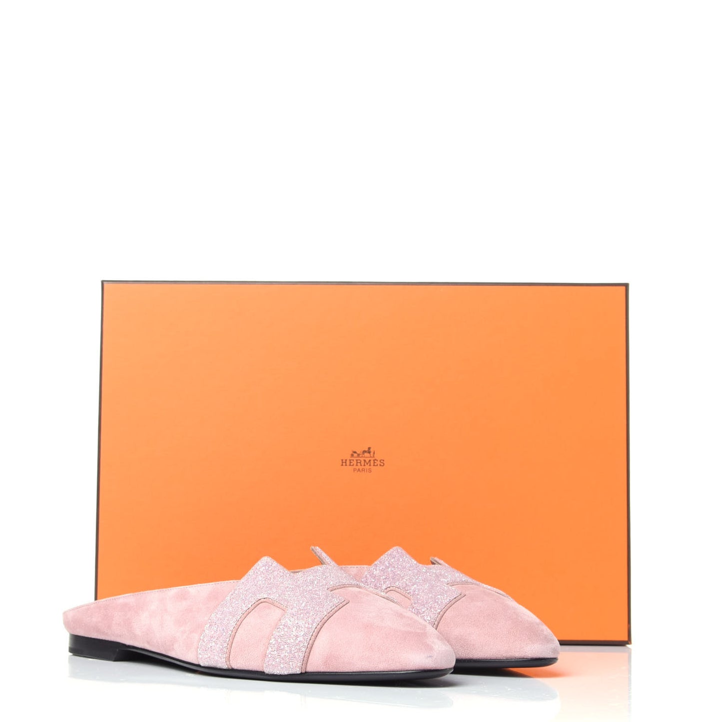 Suede Goatskin Crystal Roxane Mules 36 Rose