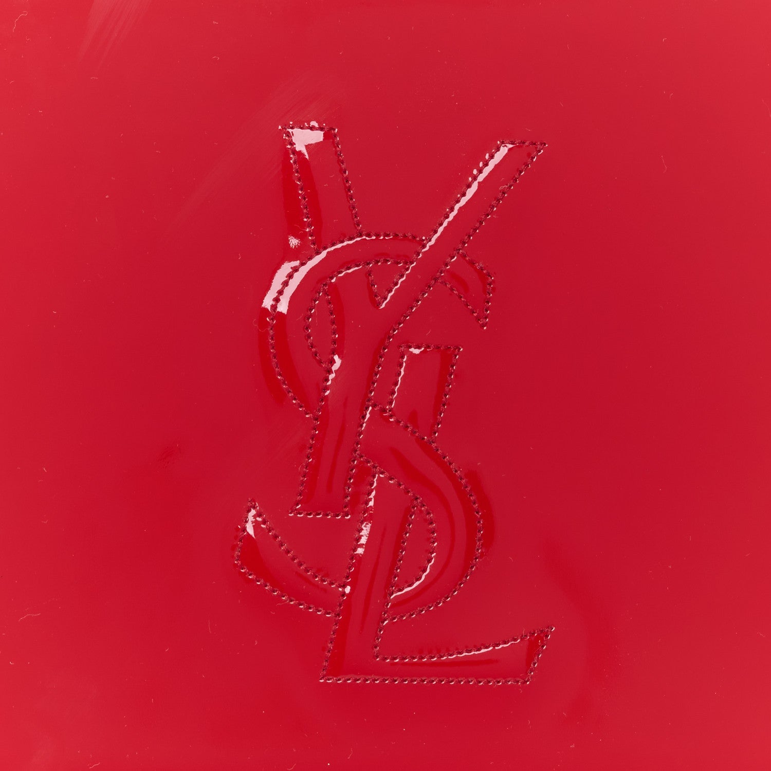 Saint Laurent Patent Monogram Large Belle De Jour Clutch Red 7 of 7