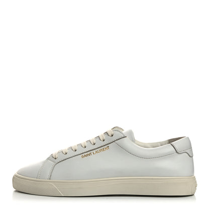 Saint Laurent Calfskin Andy Low Top Sneakers 36.5 Blanc Optique 1 of 9