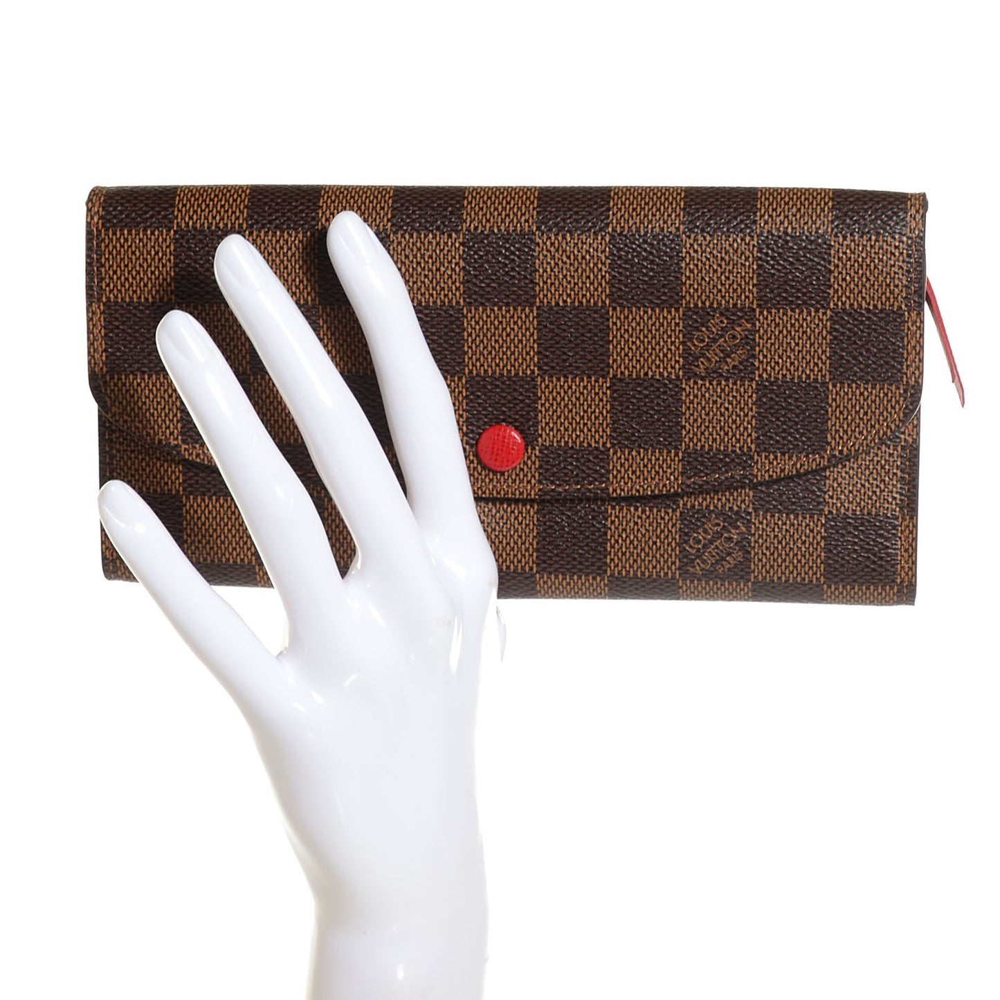 Damier Ebene Emilie Wallet Red