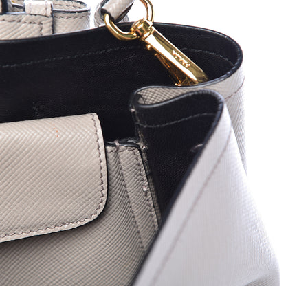 Prada Saffiano Cuir Medium Double Bag Pomice 10 of 14