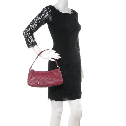 Gucci Guccissima Small Mayfair Bow Detail Shoulder Bag Cherry 2 of 8