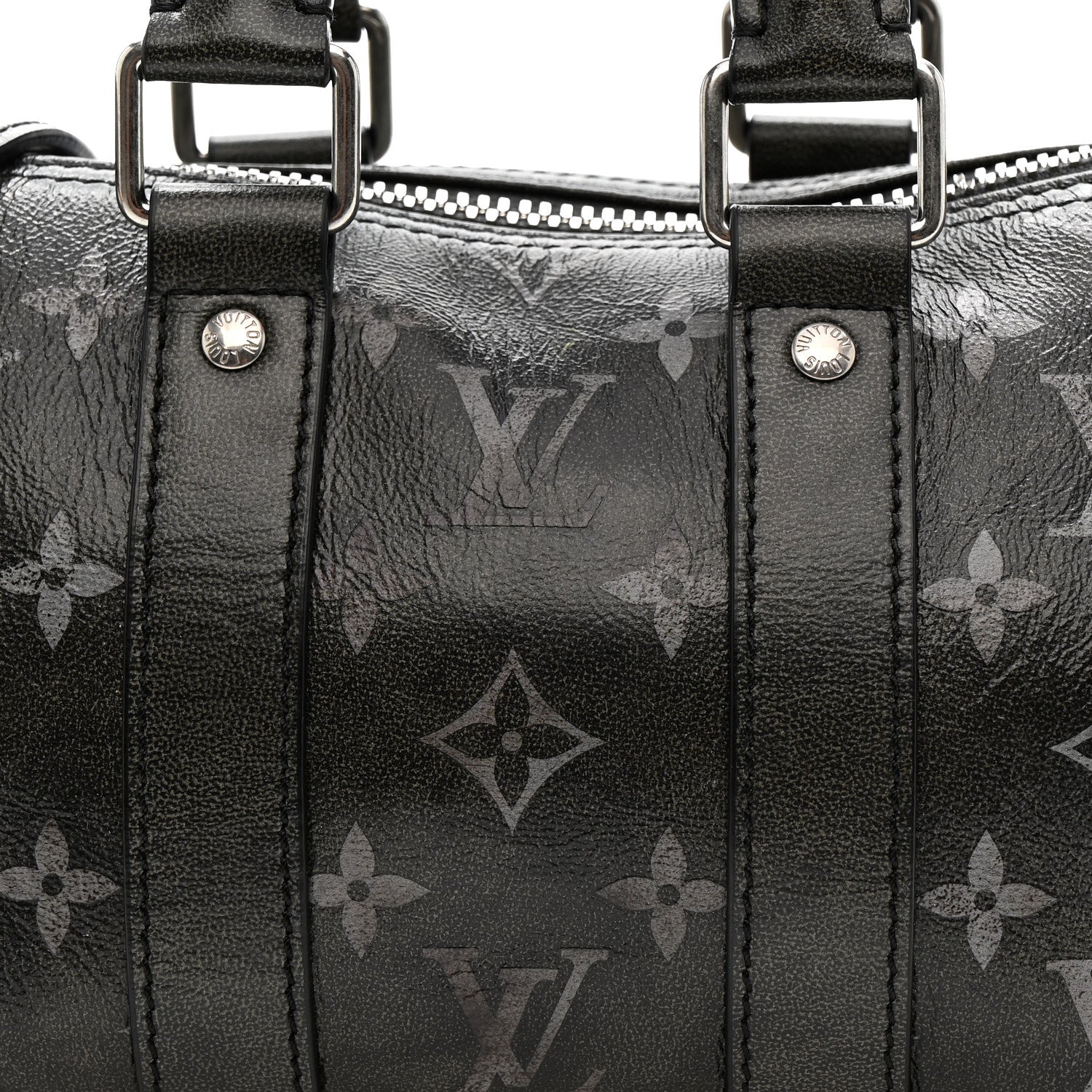Louis Vuitton Brushed Monogram Eclipse Keepall Bandouliere 25 8 of 11