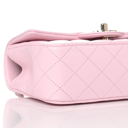 Chanel Lambskin Quilted Mini Top Handle Rectangular Flap Light Pink 8 of 10