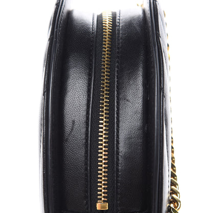 Saint Laurent Lambskin Matelasse Chevron Monogram Small Love Heart Chain Bag Black 8 of 11