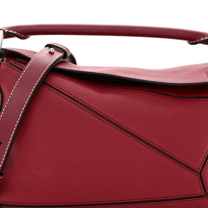 Loewe Calfskin Small Puzzle Bag Raspberry 8 of 11
