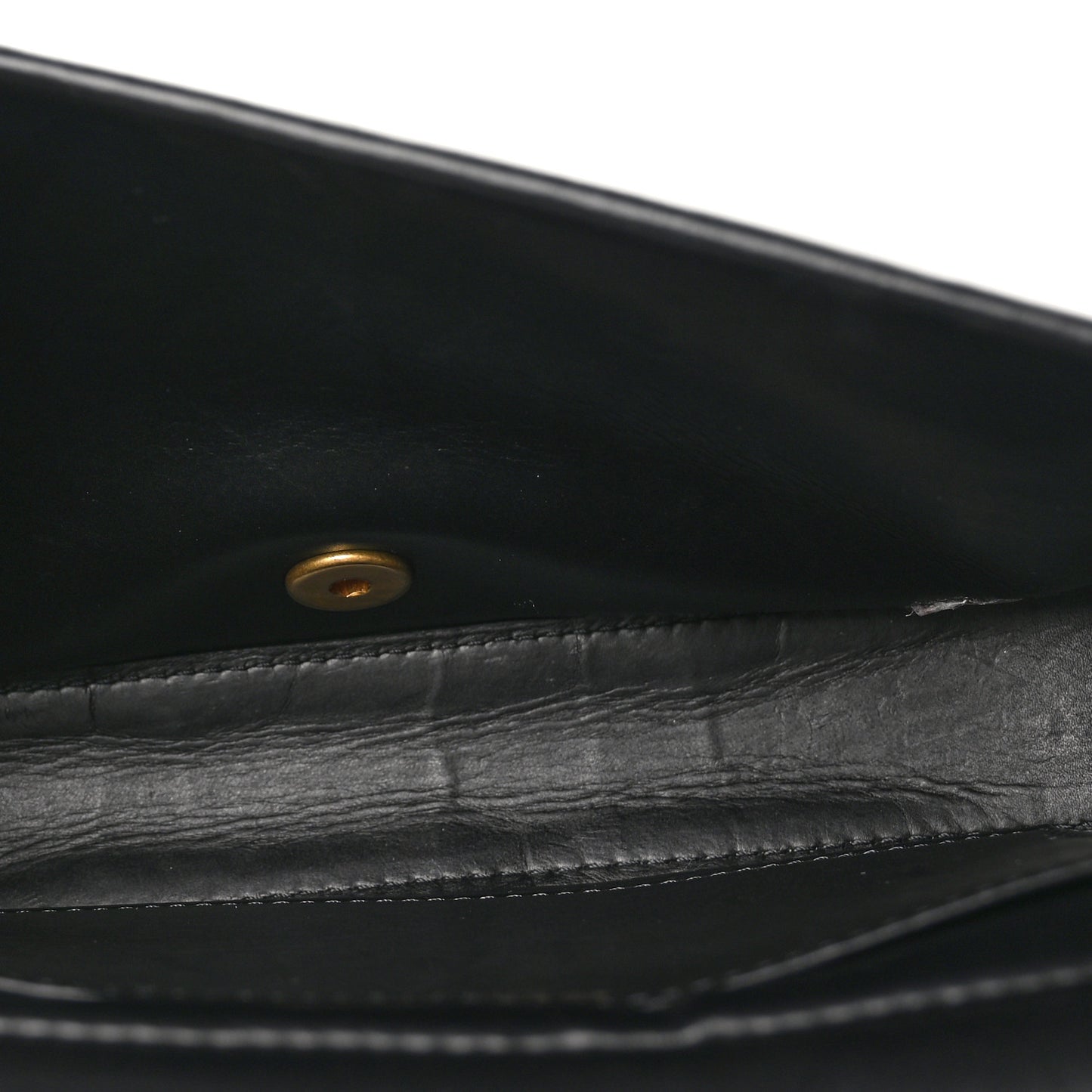 Calfskin Quilted Nailed CC Flap Bag Black