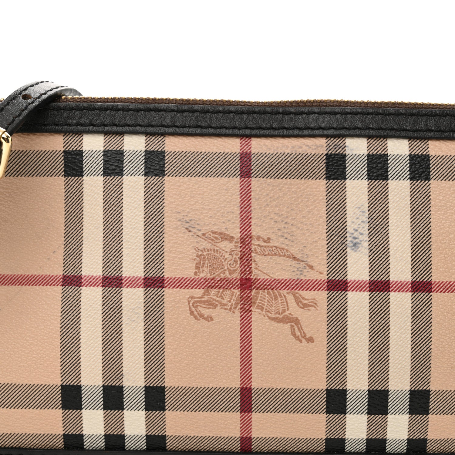 Burberry Haymarket Check Small Peyton Crossbody Clutch Bag Chocolate 7 of 12