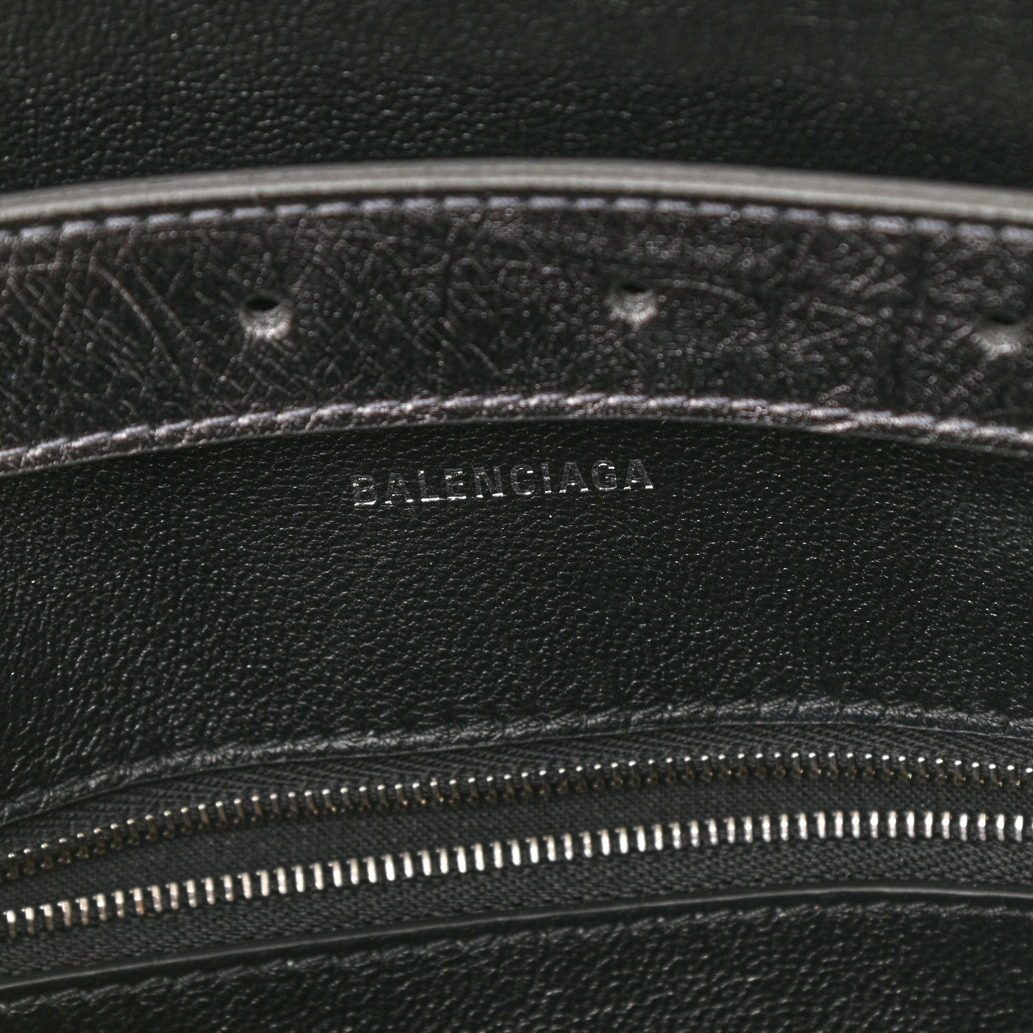 Balenciaga Metallic Calfskin Crocodile Embossed XS Downtown Shoulder Bag Silver 6 of 9