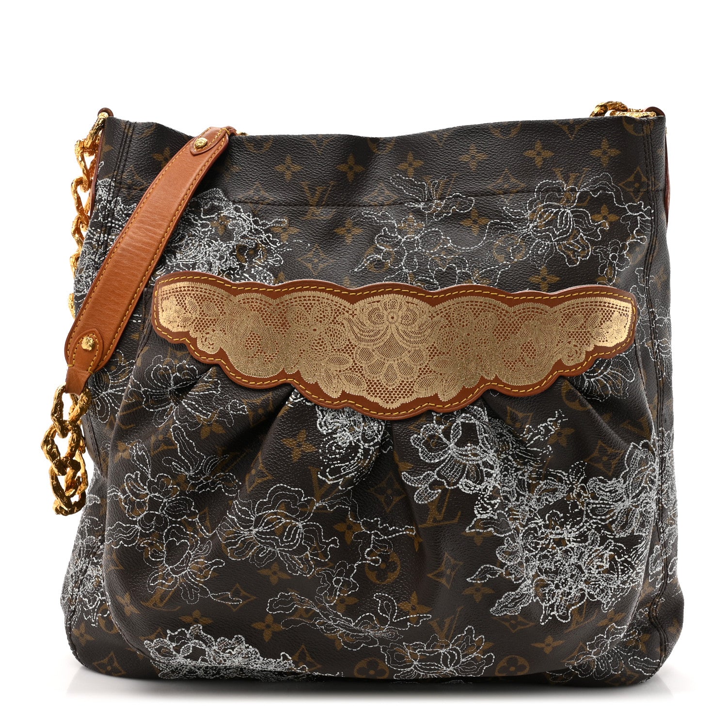 Louis Vuitton Monogram Dentelle Fersen Silver 1 of 12