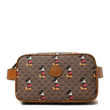 Gucci X DISNEY Mini Vintage GG Supreme Monogram Mickey Mouse Small Belt Bag 85 34 Beige Vintage Sun Oil 1 of 9