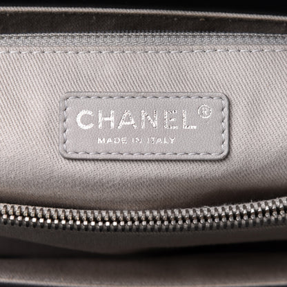 Chanel Aged Calfskin Quilted Be CC Tote Black 6 of 12