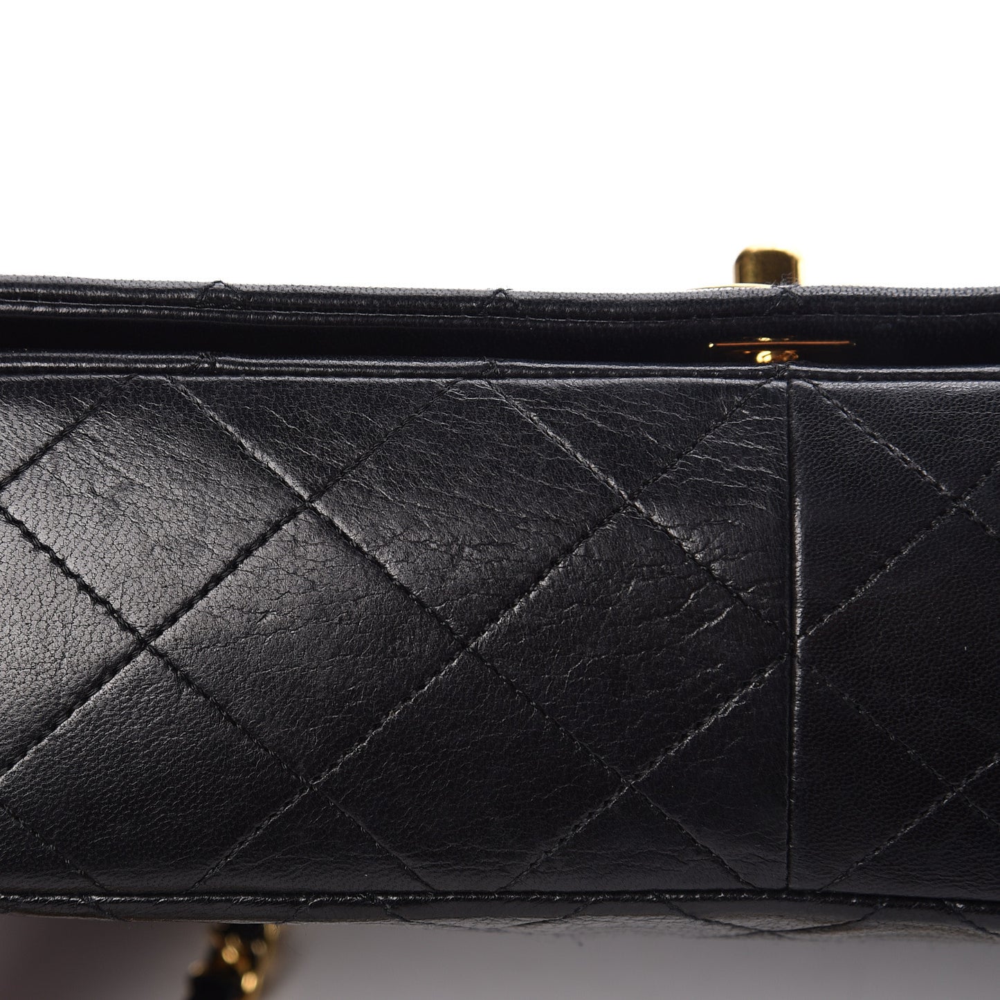 Lambskin Quilted Small Single Flap Black