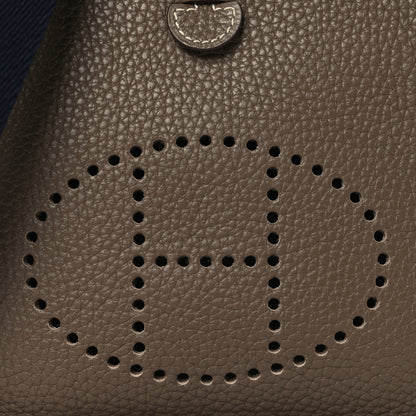 Hermes Taurillon Clemence Amazone Evelyne TPM Etoupe Bleu Indigo 7 of 10