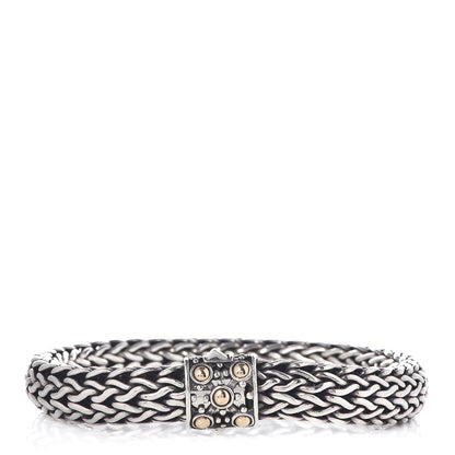 Tiffany JOHN HARDY Sterling Silver 18K Yellow Gold 10mm Jaisalmer Classic Chain Dot Bracelet 1 of 6
