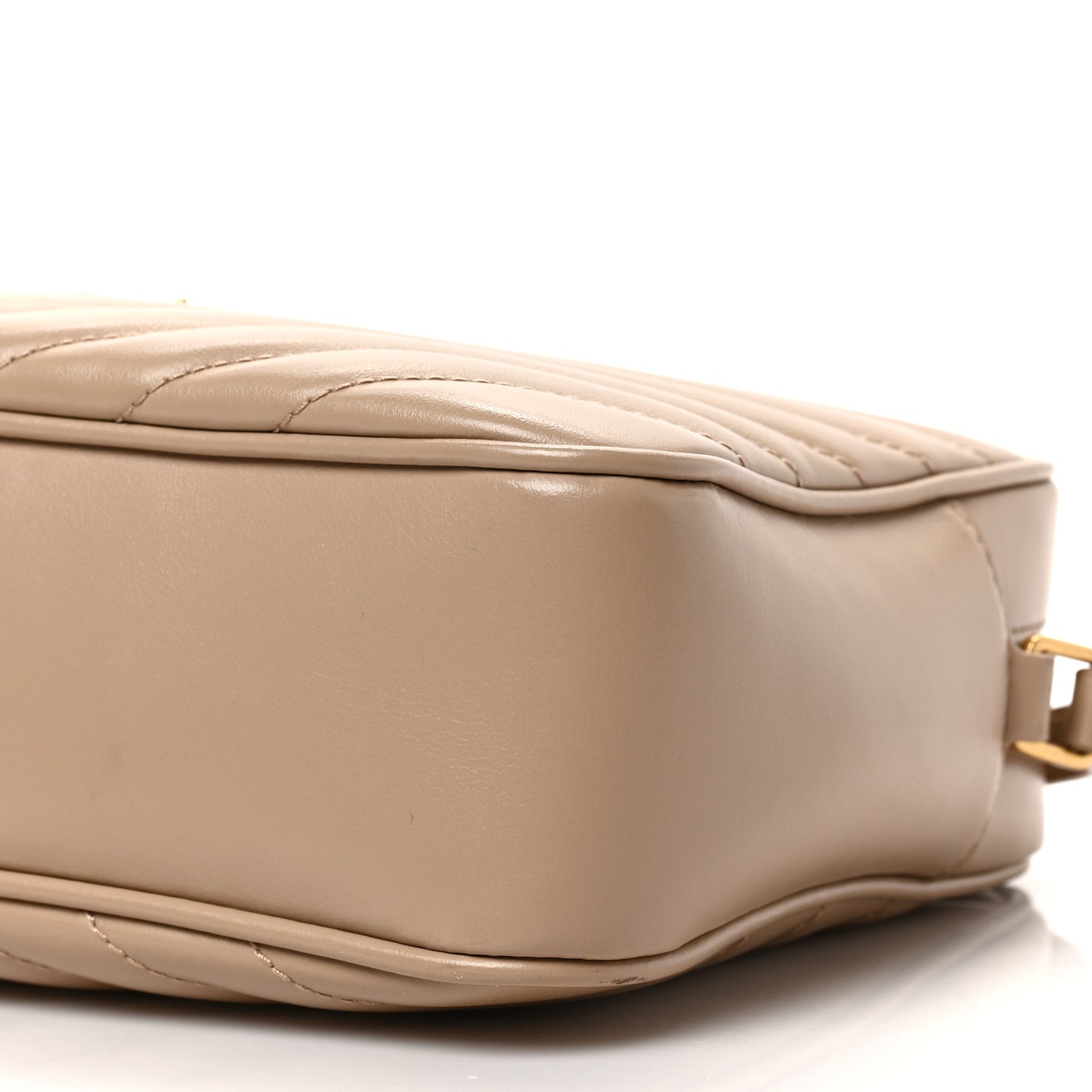 Calfskin Matelasse Monogram Lou Camera Bag Dark Beige
