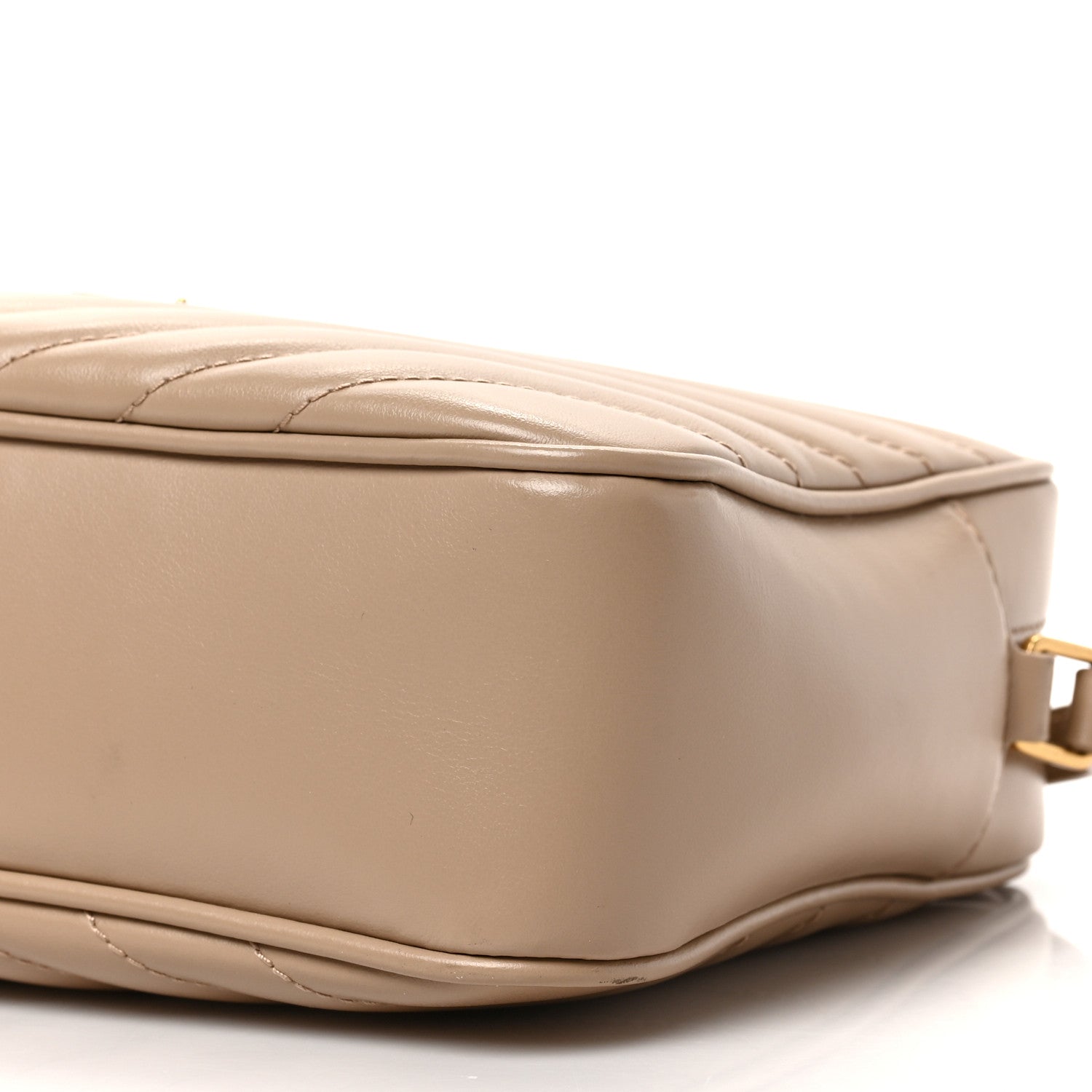 Saint Laurent Calfskin Matelasse Monogram Lou Camera Bag Dark Beige 8 of 8