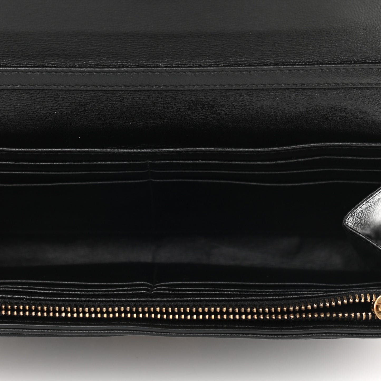Lambskin Cannage Studded Dioraddict Wallet on Chain Black