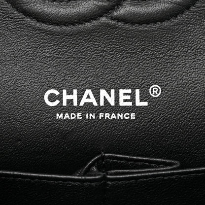 Chanel Lambskin Chevron Quilted Medium Double Flap So Black 6 of 10