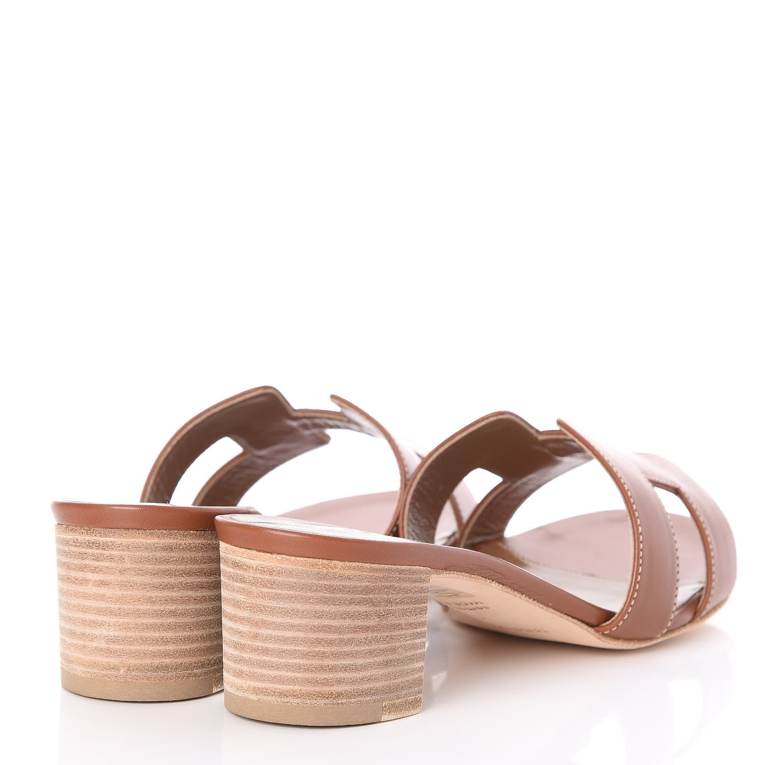 Hermes Calfskin Oasis Sandals 37 Gold 4 of 8
