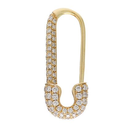 Anita Ko 18K Yellow Gold Diamond Mini Safety Pin Earring 1 of 4