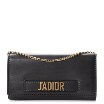 Christian Dior Calfskin J'adior Croisiere Chain Wallet Black 1 of 10