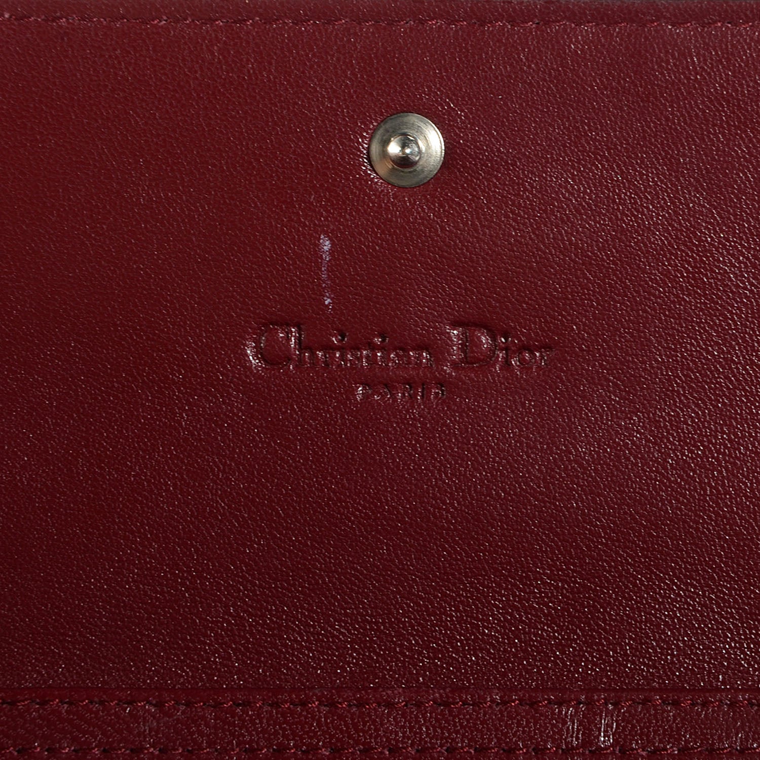 Christian Dior Patent Cannage Rendez-vous Chain Wallet Bordeaux 5 of 6